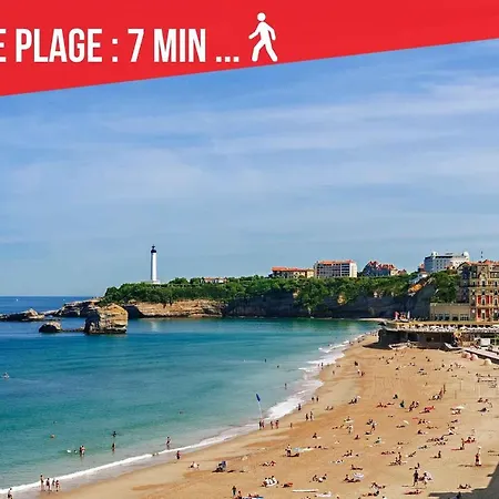 Oceane Plage Cote Des Basques Par Ascenseur Parking *
